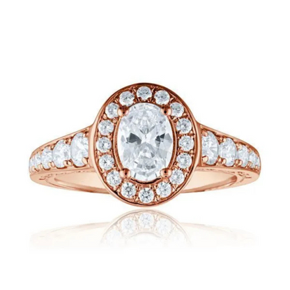 Imagine Bridal 14K Yellow Gold Oval Diamond Engagement Ring 0.75ct