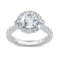 Imagine Bridal 14K White Gold Round Diamond Engagement Ring 0.40ct