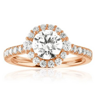 Imagine Bridal 14K White Gold Round Diamond Engagement Ring 0.40ct