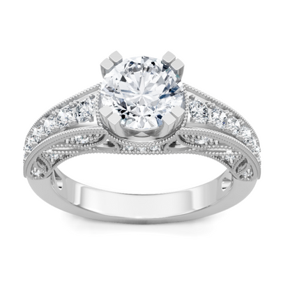 Imagine Bridal 14K White Gold Round Diamond Engagement Ring 0.33ct