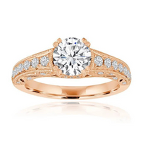 Imagine Bridal 14K Yellow Gold Round Diamond Engagement Ring 0.33ct
