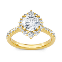 Imagine Bridal 14K Yellow Gold Round Diamond Engagement Ring 0.50ct