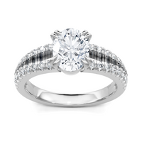 Imagine Bridal 14K White Gold Oval Diamond Engagement Ring 0.38ct