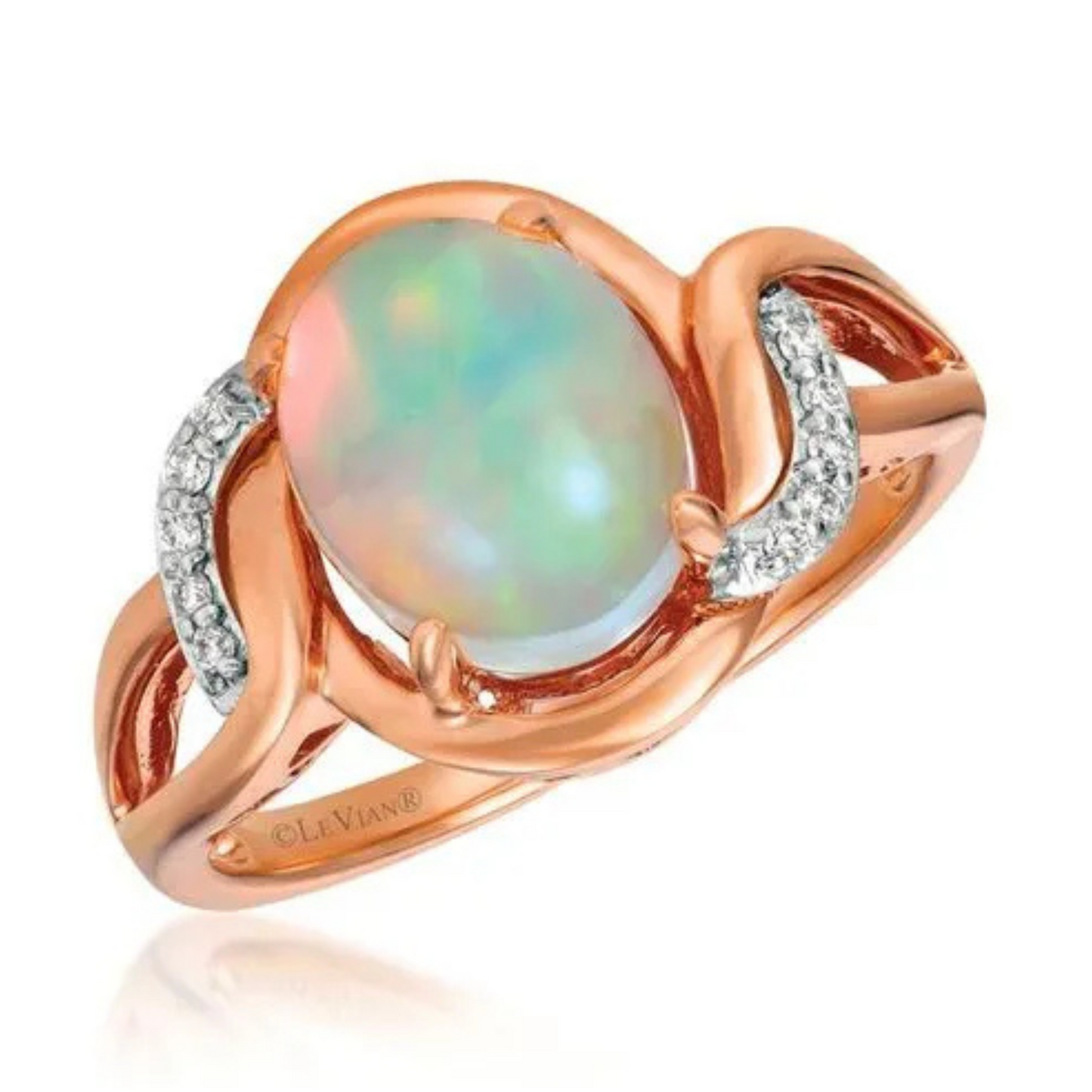 Le Vian Neopolitan Opal & Vanilla Diamond Ring 1.2ct