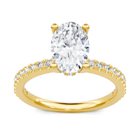 Imagine Bridal 14K Yellow Gold Oval Diamond Engagement Ring 0.50ct