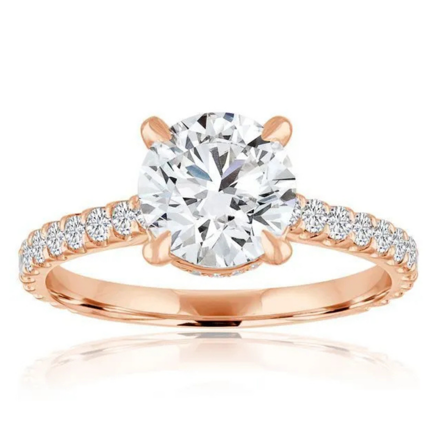 Imagine Bridal 14K White Gold Round Diamond Engagement Ring 0.50ct