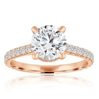 Imagine Bridal 14K White Gold Round Diamond Engagement Ring 0.50ct