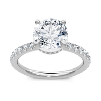 Imagine Bridal 14K White Gold Round Diamond Engagement Ring 0.50ct