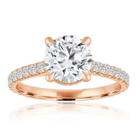 Imagine Bridal 14K Yellow Gold Round Diamond Engagement Ring 0.50ct