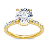 Imagine Bridal 14K Yellow Gold Round Diamond Engagement Ring 0.50ct