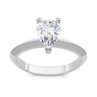 Imagine Bridal 14K White Gold Pear Diamond Diamond Engagement Ring 1.00ct