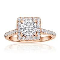 Imagine Bridal 14K White Gold Princess Diamond Engagement Ring 0.33ct