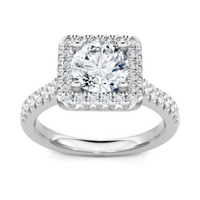 Imagine Bridal 14K White Gold Princess Diamond Engagement Ring 0.33ct