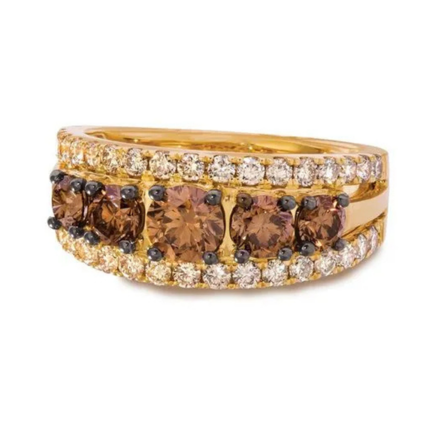 Le Vian 14K Honey Gold Chocolate & Nude Diamond Ring 1.25ct