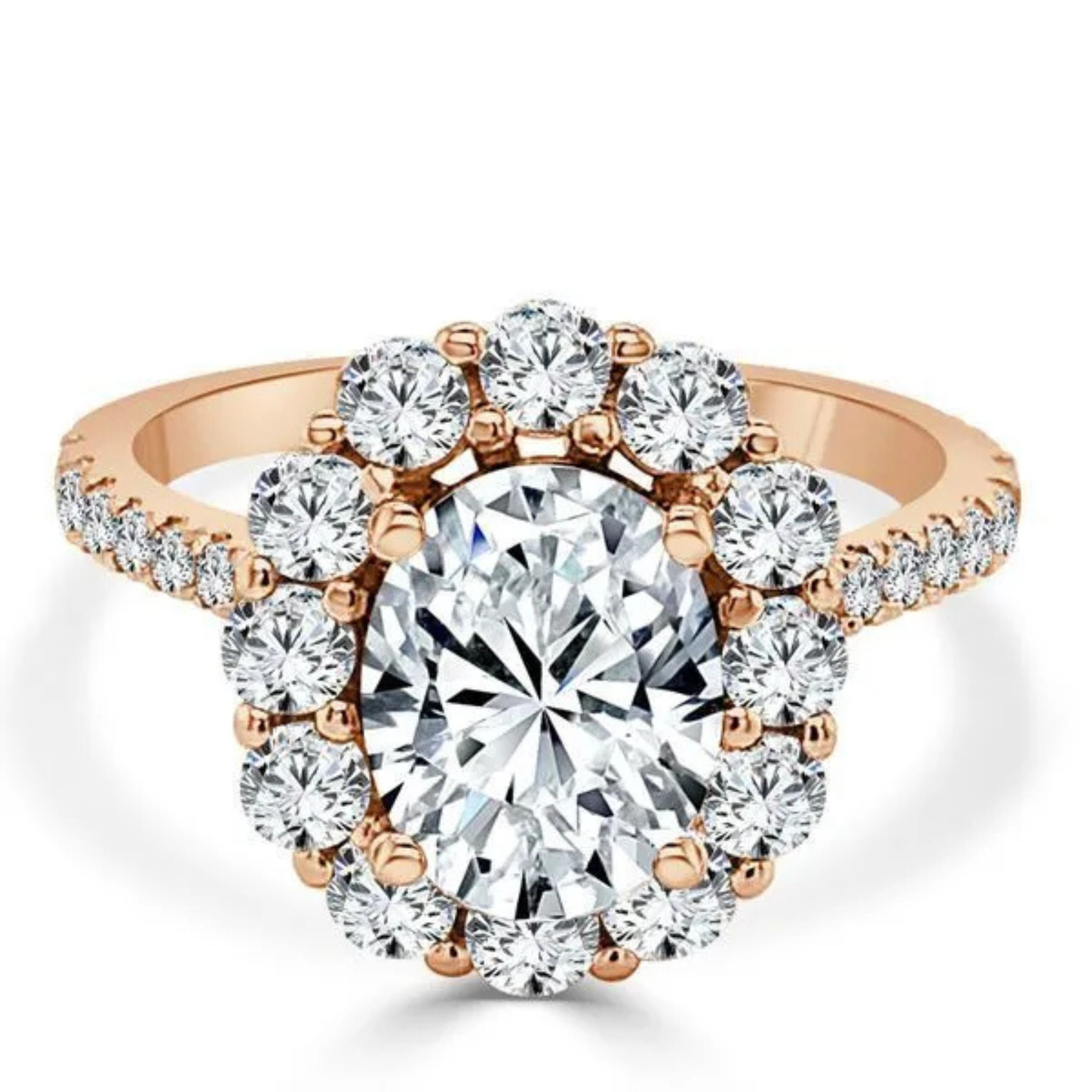 Imagine Bridal 14K White Gold  Oval Diamond Engagement Ring 1.00ct