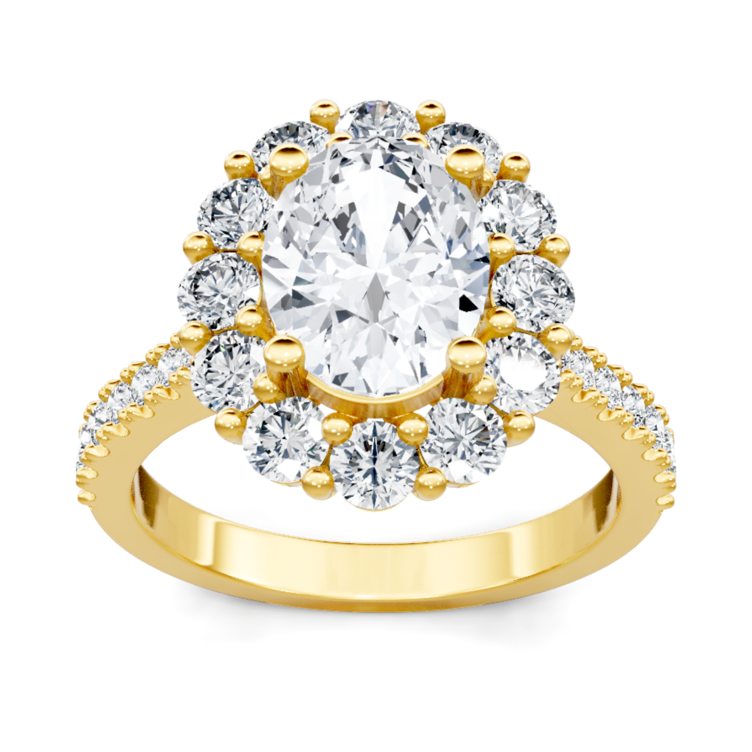 Imagine Bridal 14K Yellow Gold Oval Diamond Engagement Ring 1.00ct