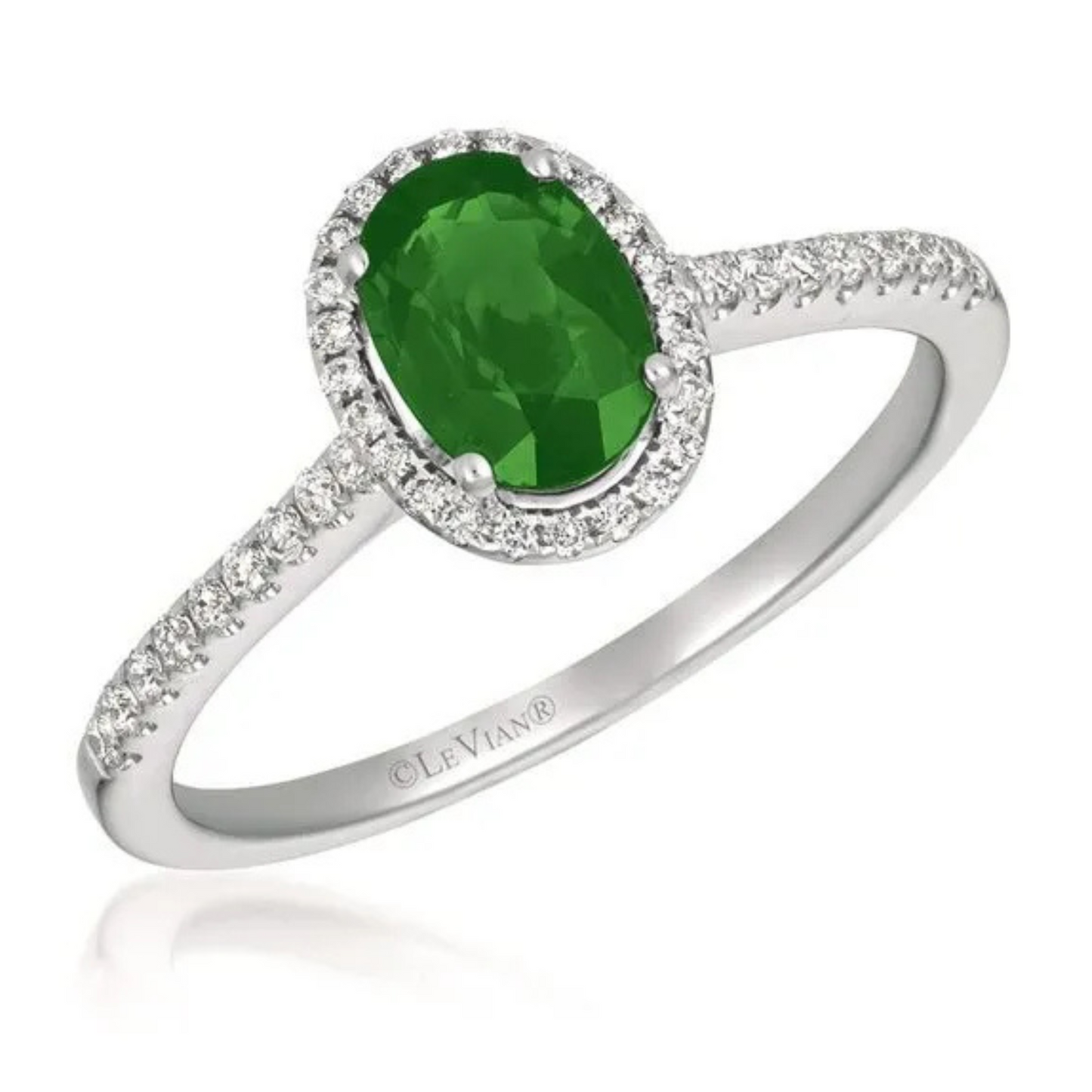 Le Vian 14K Vanilla Gold Costa Smeralda Emerald & Vanilla Diamond Ring 0.625ct