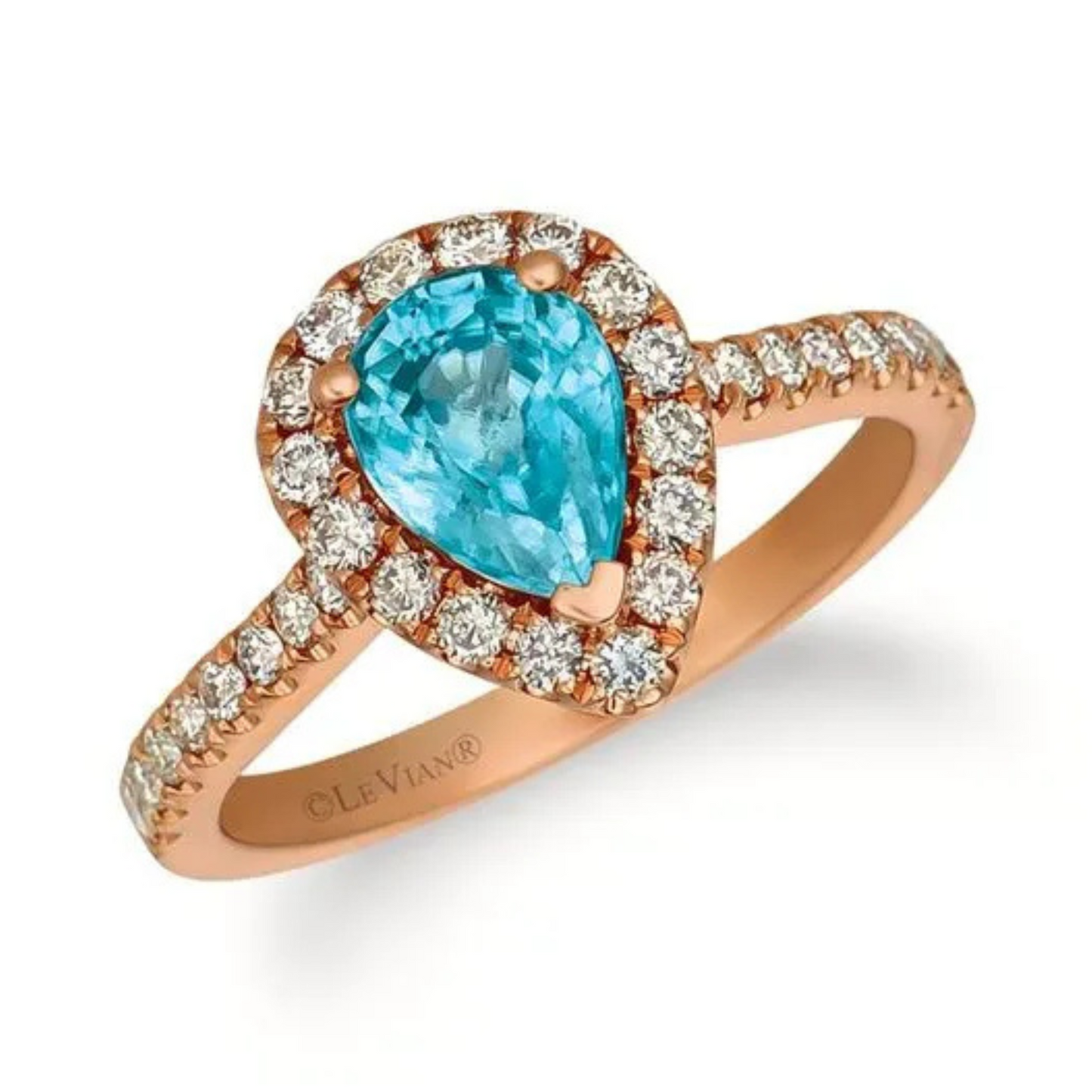 Le Vian 14K Strawberry Gold Blueberry Zircon & Nude Diamond Ring 1.5ct