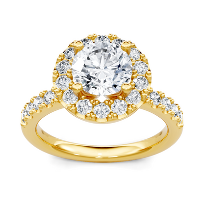 Imagine Bridal 14K Yellow Gold Round Diamond Engagement Ring 0.60ct