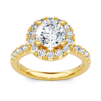 Imagine Bridal 14K Yellow Gold Round Diamond Engagement Ring 0.60ct