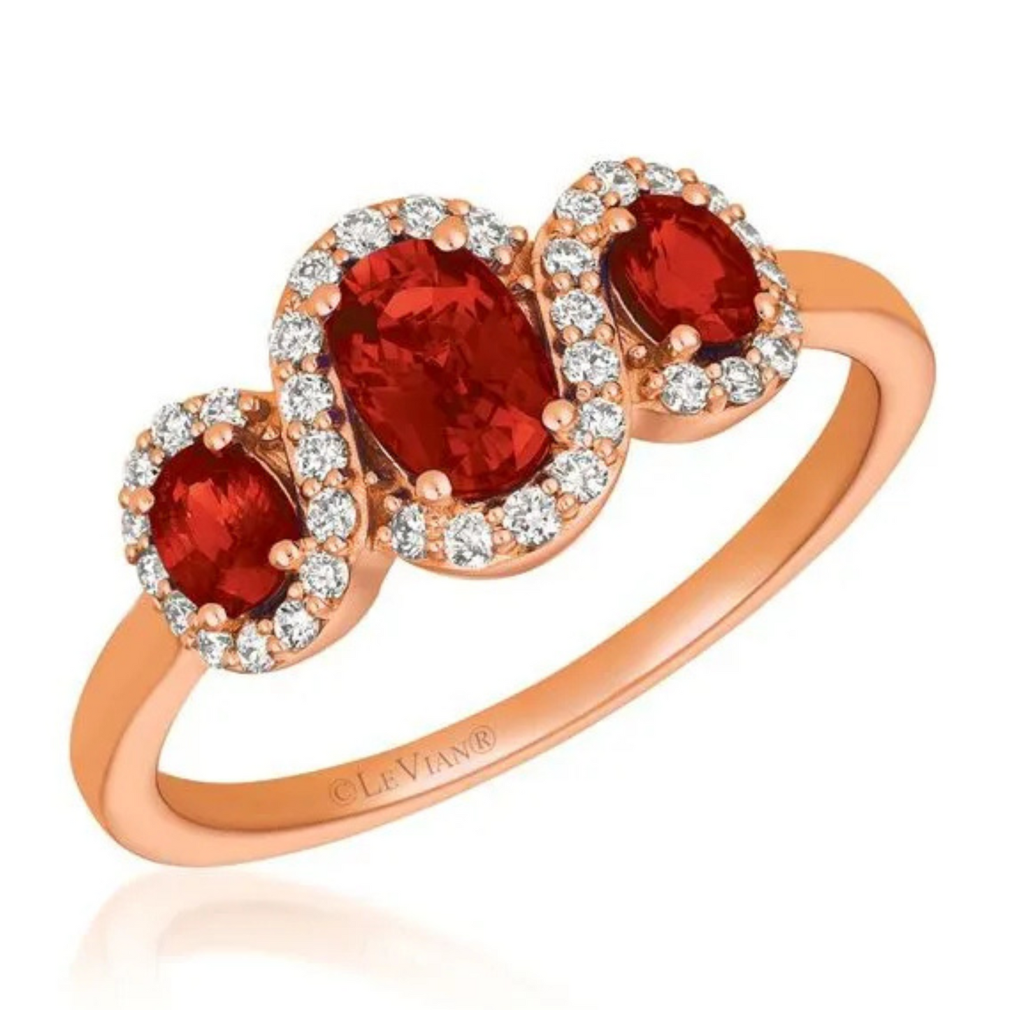 Le Vian 14K Strawberry Gold Passion Ruby & Vanilla Diamond Ring 0.875ct