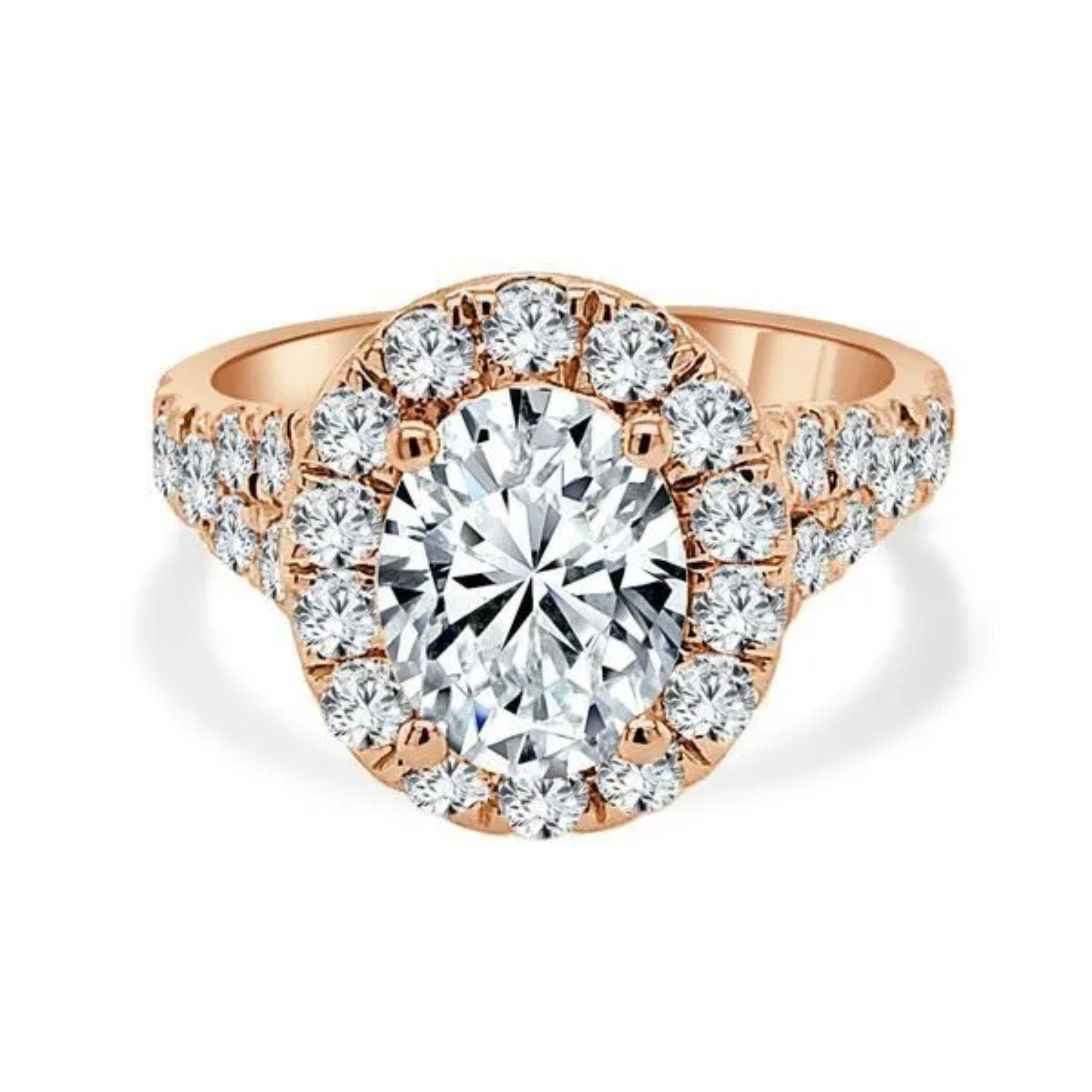 Imagine Bridal 14K White Gold Oval Diamond Engagement Ring 1.25ct