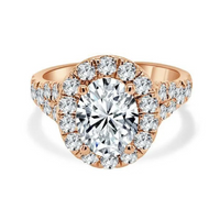 Imagine Bridal 14K Yellow Gold Oval Diamond Engagement Ring 1.25ct