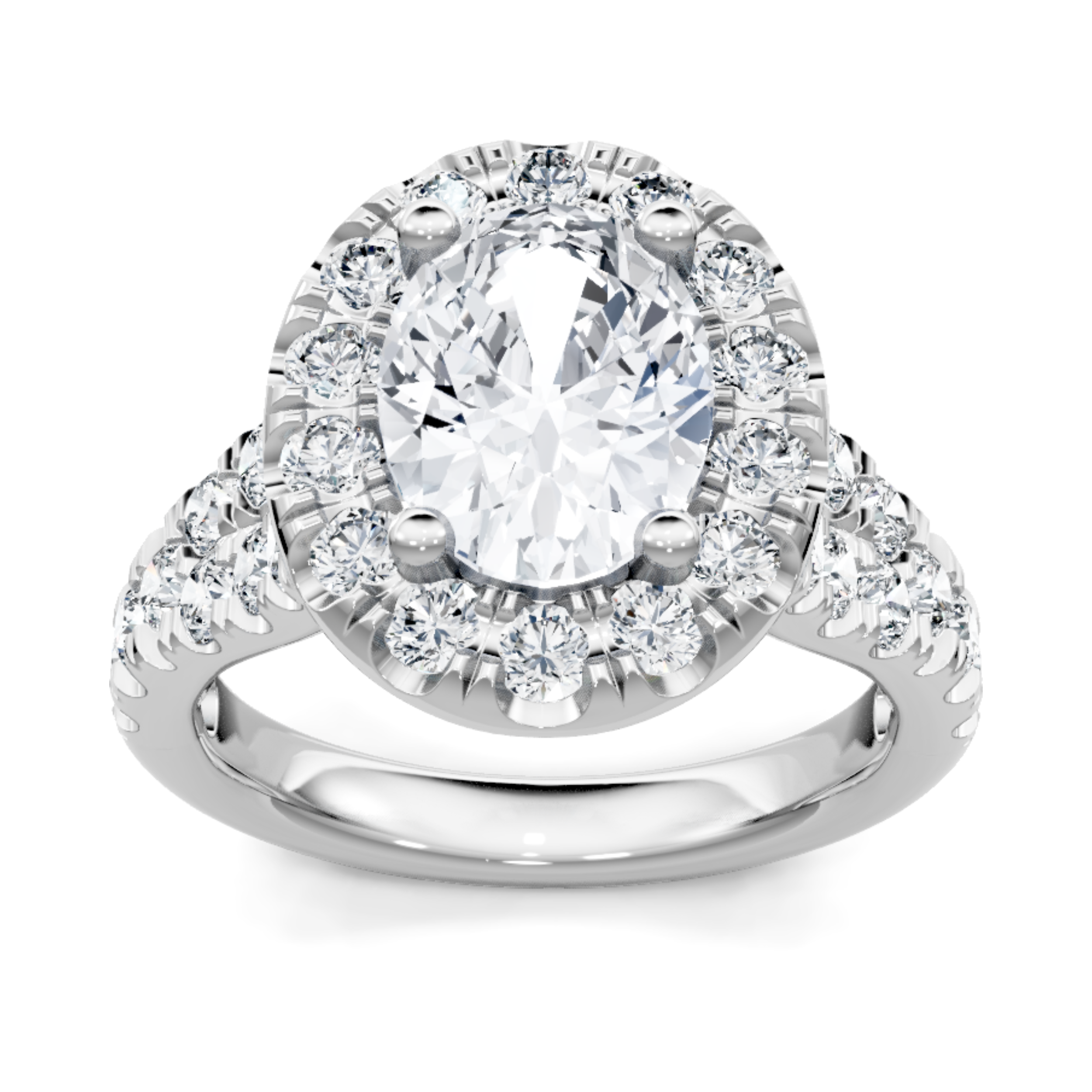 Imagine Bridal 14K White Gold Oval Diamond Engagement Ring 1.25ct