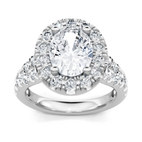 Imagine Bridal 14K White Gold Oval Diamond Engagement Ring 1.25ct