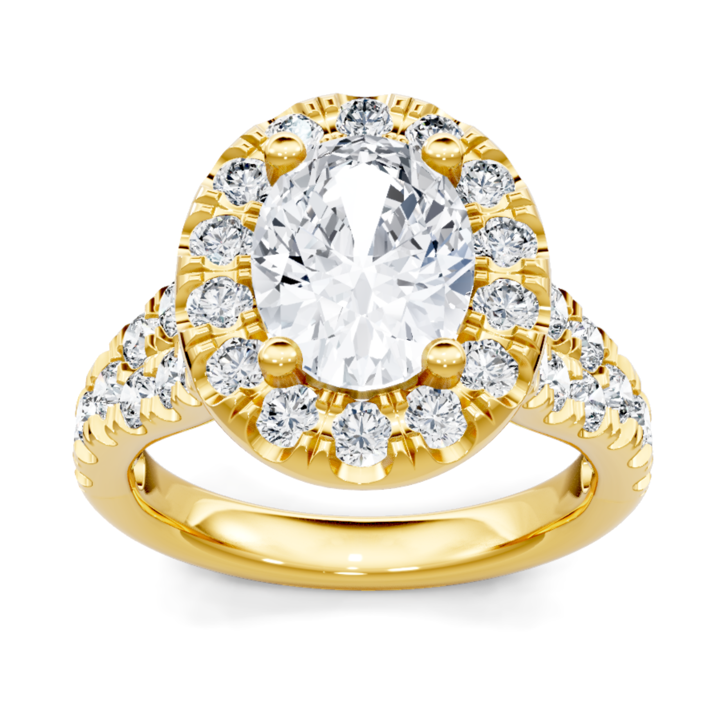 Imagine Bridal 14K Yellow Gold Oval Diamond Engagement Ring 1.25ct