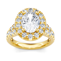 Imagine Bridal 14K Yellow Gold Oval Diamond Engagement Ring 1.25ct