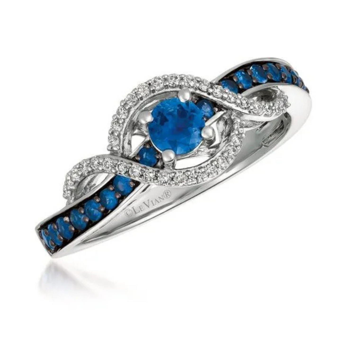Le Vian 14K Vanilla Gold Blueberry Sapphire & Vanilla Diamond Ring 0.5ct