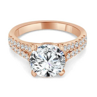 Imagine Bridal 14K Yellow Gold Round Diamond Engagement Ring 0.33ct