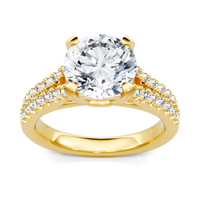 Imagine Bridal 14K Yellow Gold Round Diamond Engagement Ring 0.33ct
