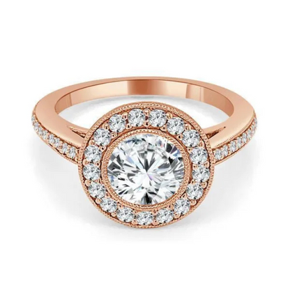 Imagine Bridal 14K White Gold Round Diamond Engagement Ring 0.38ct