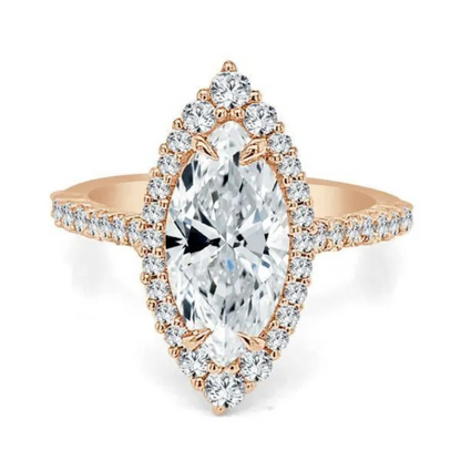 Imagine Bridal 14K Yellow Gold Marquise Diamond Engagement Ring 0.62ct