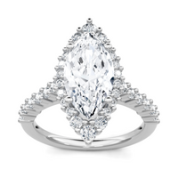 Imagine Bridal 14K White Gold Marquise Diamond Engagement Ring 0.62ct