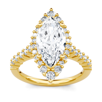 Imagine Bridal 14K Yellow Gold Marquise Diamond Engagement Ring 0.62ct