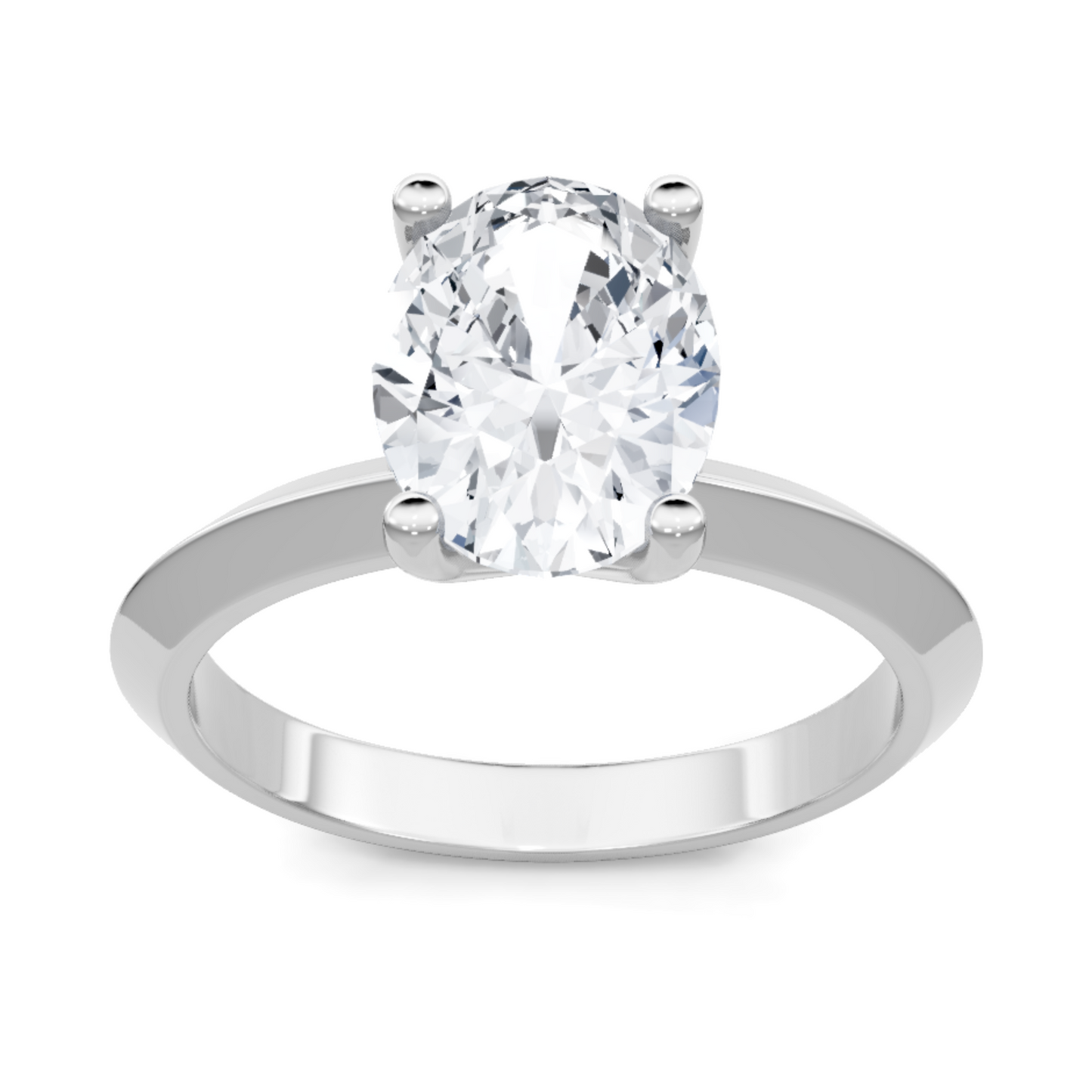 Imagine Bridal 14K White Gold Oval Diamond Engagement Ring 1.00 ct
