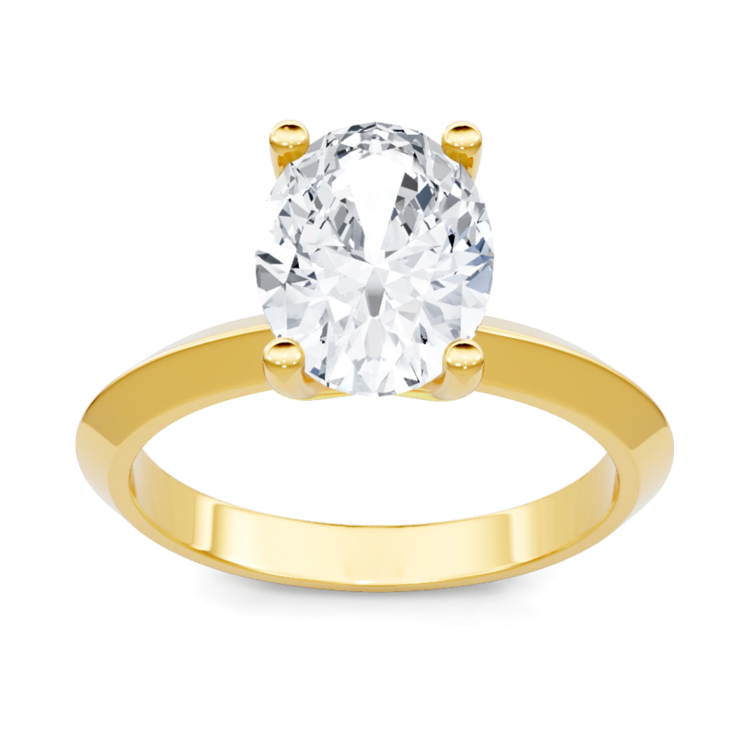 Imagine Bridal 14K Yellow Gold Oval Diamond Engagement Ring 1.00 ct