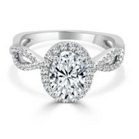 Imagine Bridal 14K Yellow Gold Oval Diamond Engagement Ring 0.33ct