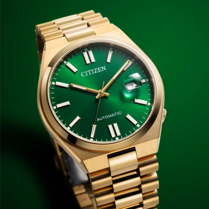 Citizen Tsuyosa Gold Stainless Steel Green Dial Automatic Watch 40 mm