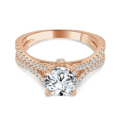 Imagine Bridal 14K White Gold Round Diamond Enagement Ring 0.50ct