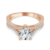 Imagine Bridal 14K Yellow Gold Round Diamond Engagement Ring 0.50ct