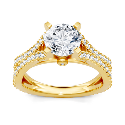 Imagine Bridal 14K Yellow Gold Round Diamond Engagement Ring 0.50ct