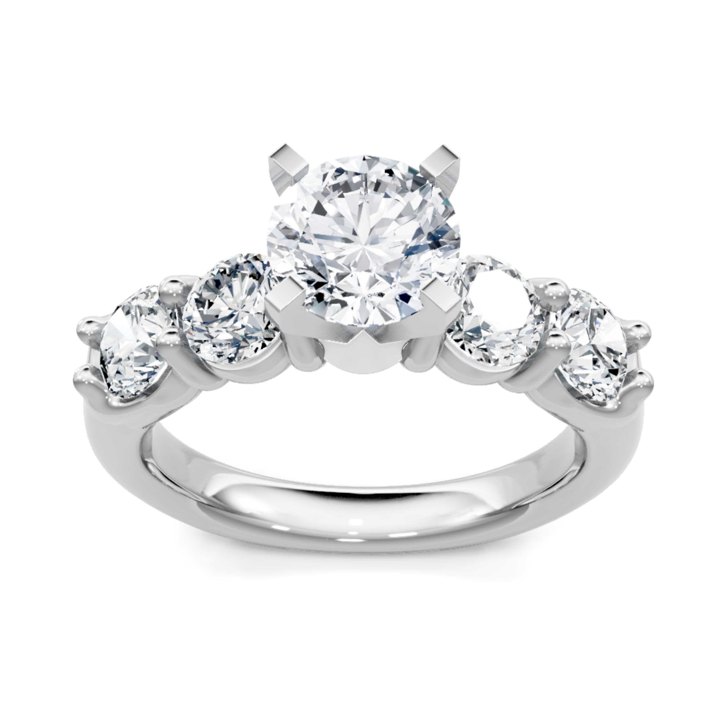 Imagine Bridal 14K White Gold Round Diamond Engagement Ring 1.00ct