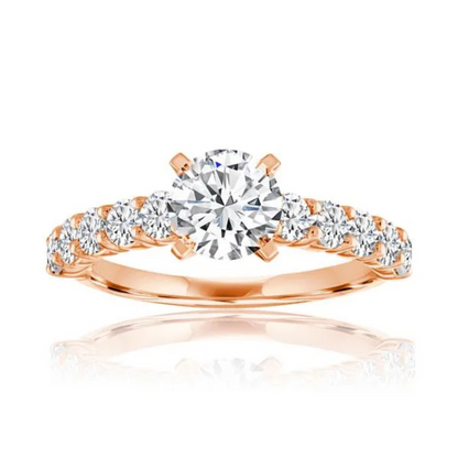 Imagine Bridal 14K Yellow Gold Round Diamond Engagement Ring