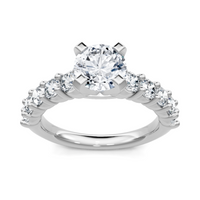 Imagine Bridal 14K White Gold Round Diamond Engagement Ring