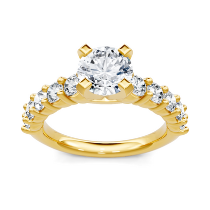 Imagine Bridal 14K Yellow Gold Round Diamond Engagement Ring
