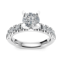 Imagine Bridal 14K White Gold Round Diamond Engagement Ring 0.10ct